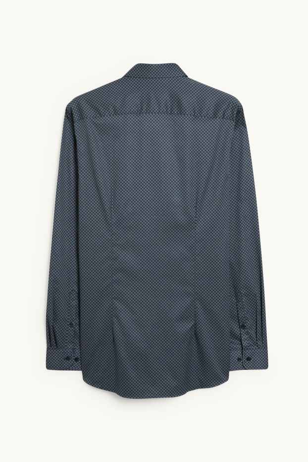 Men - Business shirt - slim fit - Kent collar - easy-iron - blue / beige