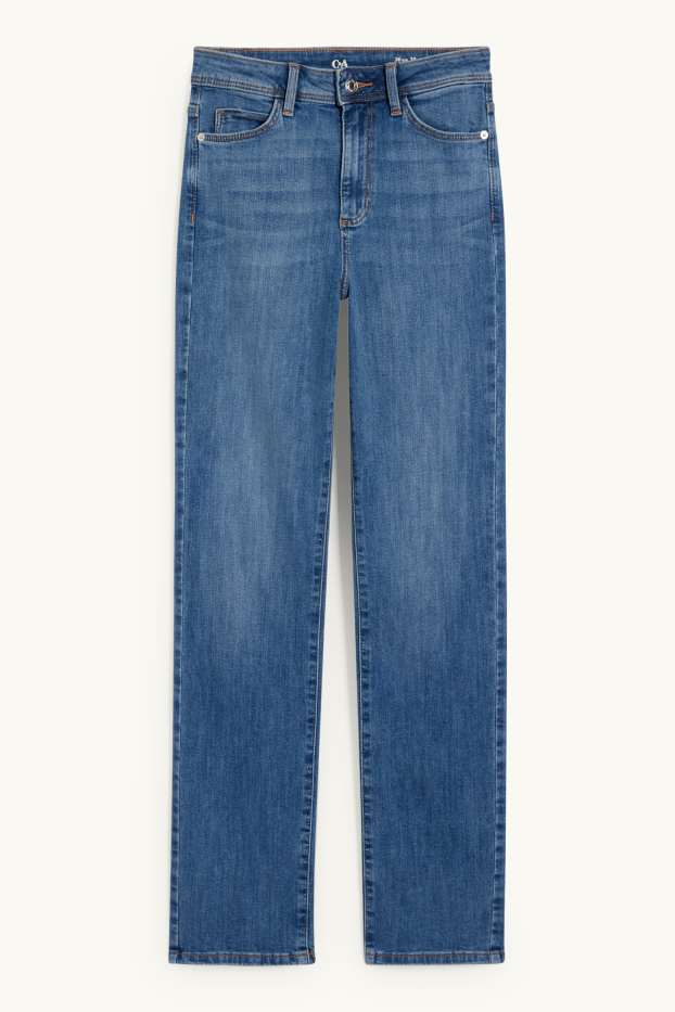 Femmes - Straight jean - high waist - jean bleu