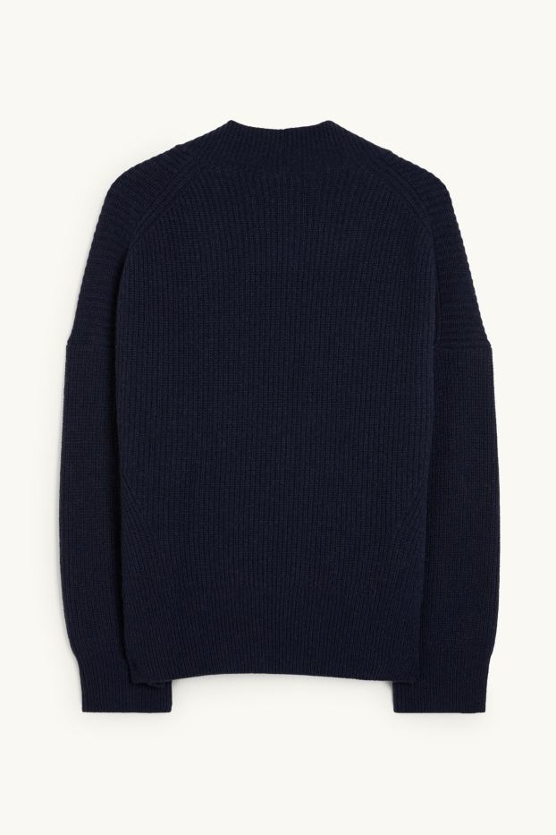 Women - Cashmere cardigan - dark blue