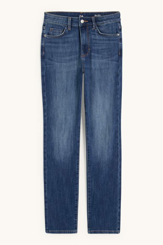 Femmes - Slim jean - high waist - jean bleu