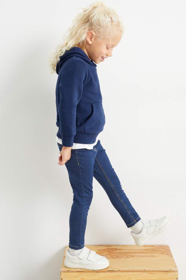 Kinderen: meisjes - Set van 2 - jegging - blauw / zwart