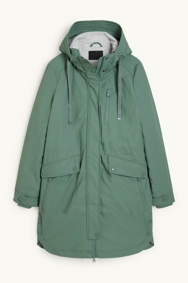 Dames - Parka met capuchon - groen