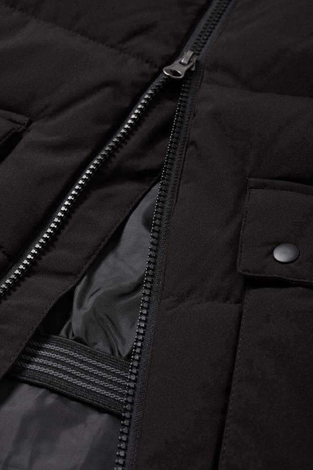 Kobiety - Kurtka narciarska z kapturem - czarny