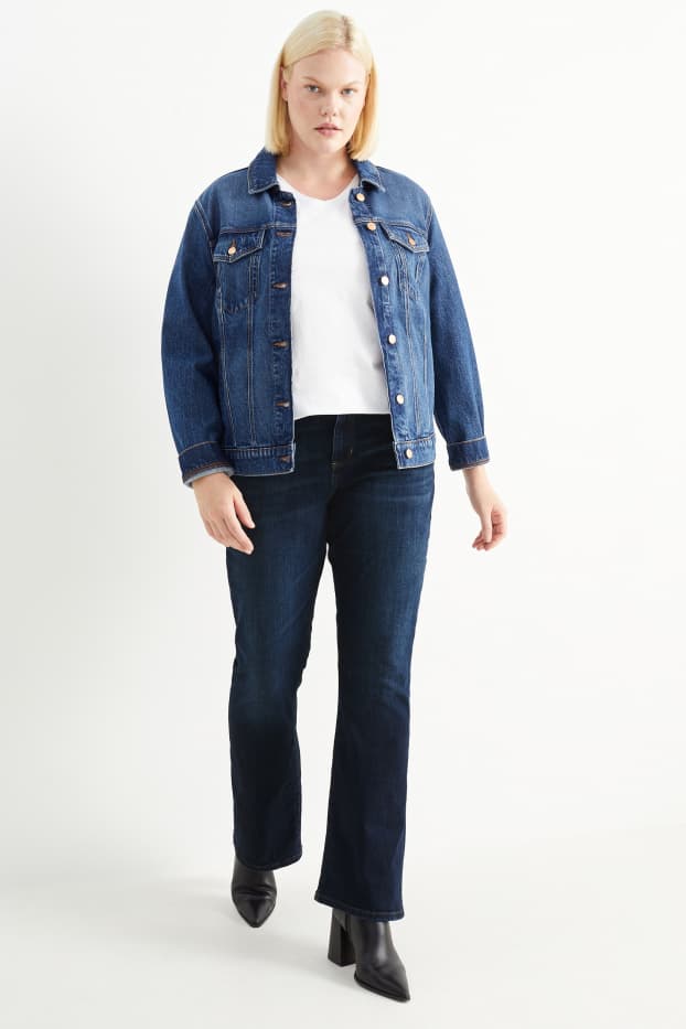 Femei - Bootcut jeans - talie medie - LYCRA® - denim-albastru