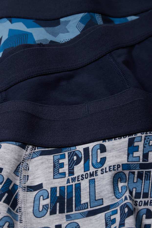 Kinderen: jongens - Set van 3 - boxershorts - donkerblauw