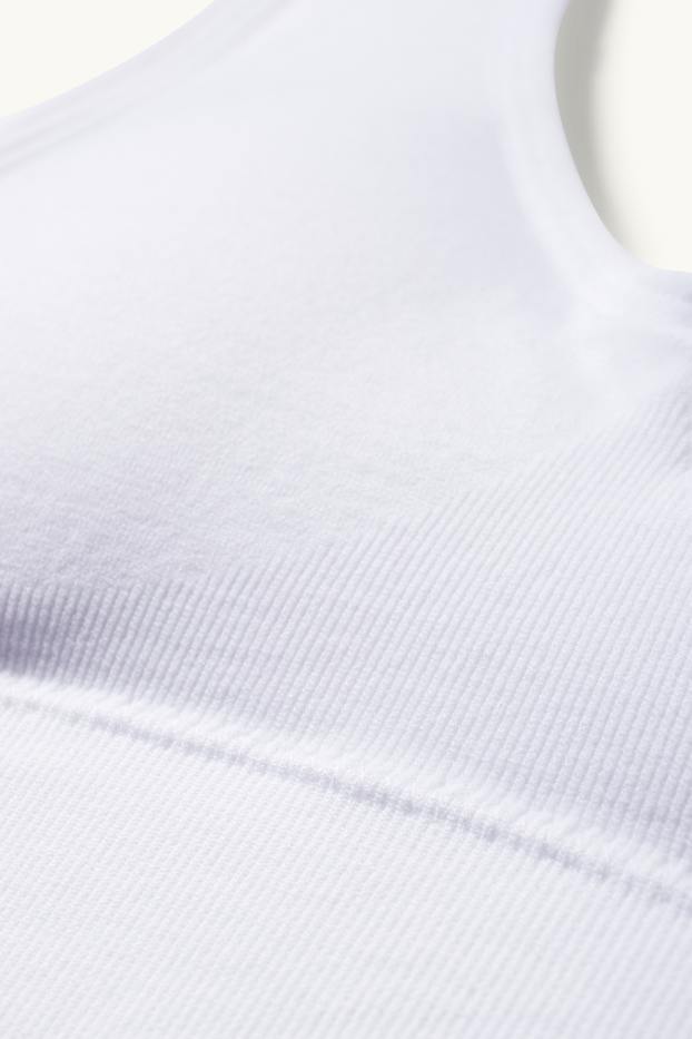 Women - Crop top - padded - seamless - white