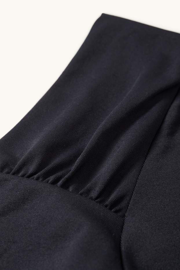 Femmes - Haut court à manches longues - noir