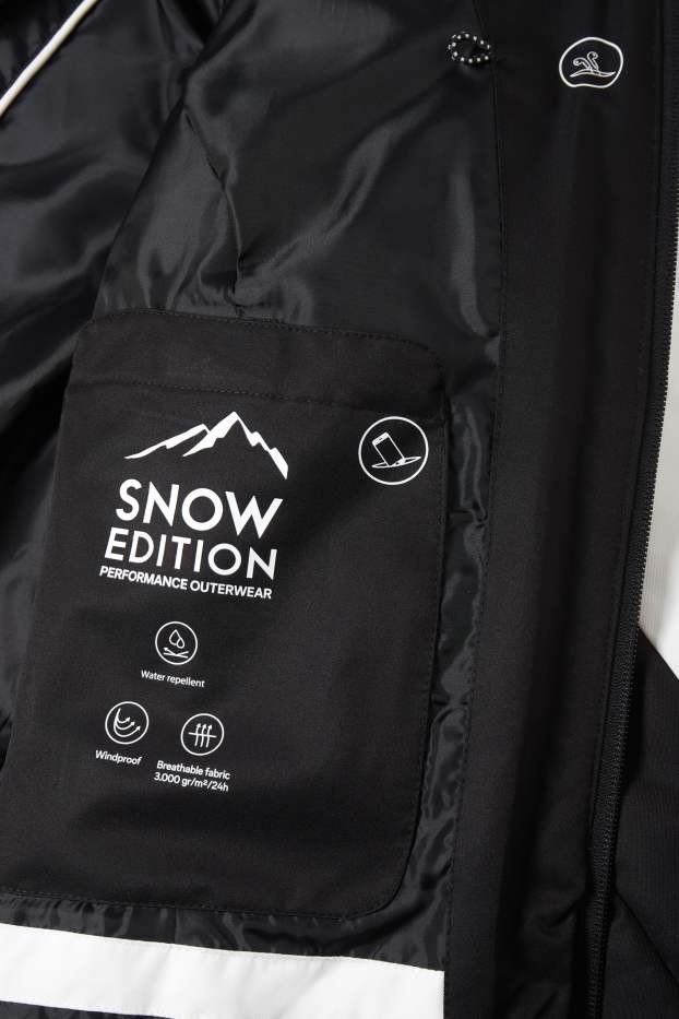 Dámské - Lyžařská bunda s kapucí - bílá