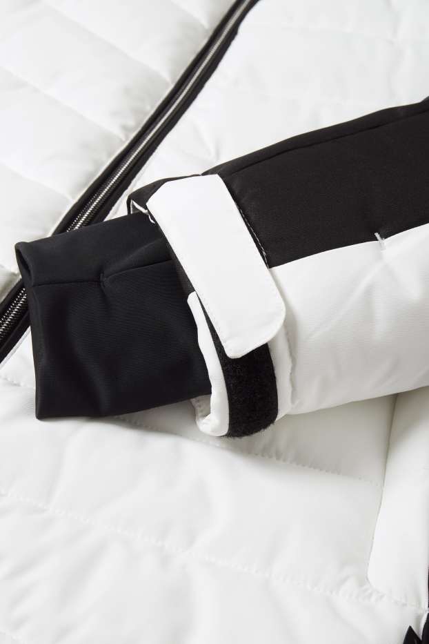 Dámské - Lyžařská bunda s kapucí - bílá