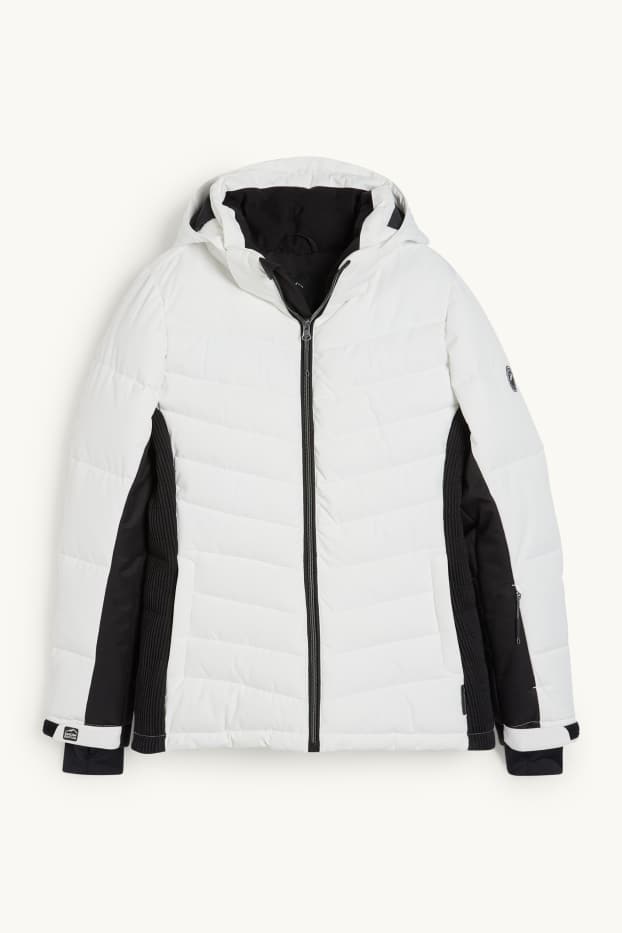 Dámské - Lyžařská bunda s kapucí - bílá