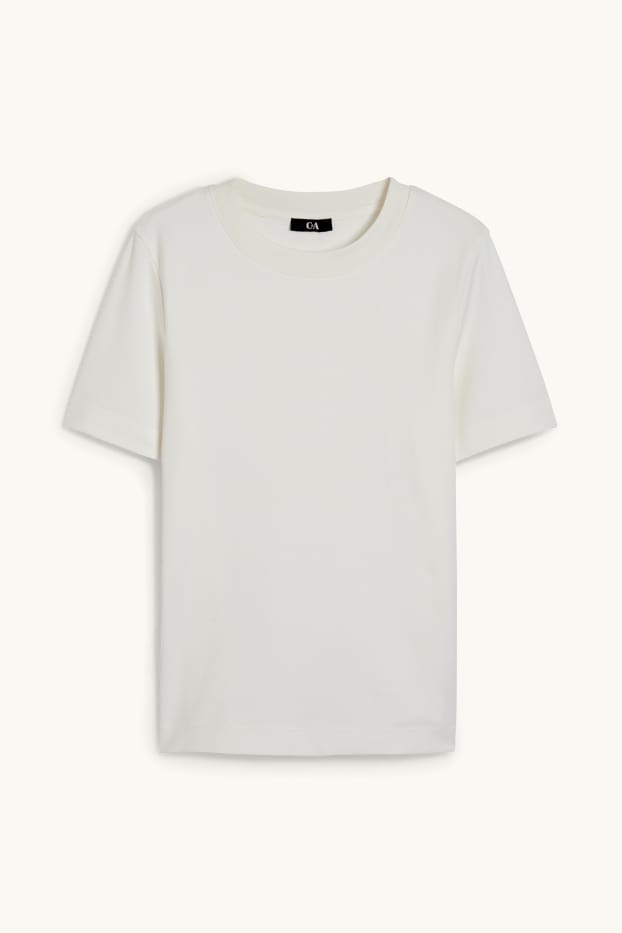 Femmes - T-shirt - blanc crème