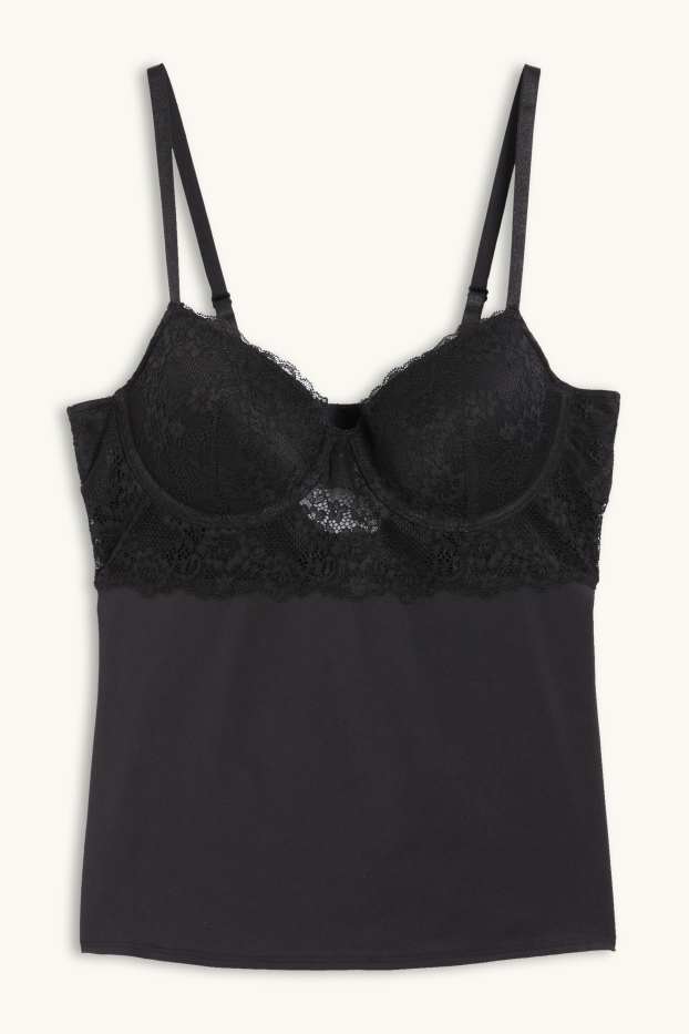 Donna - Top con reggiseno - nero