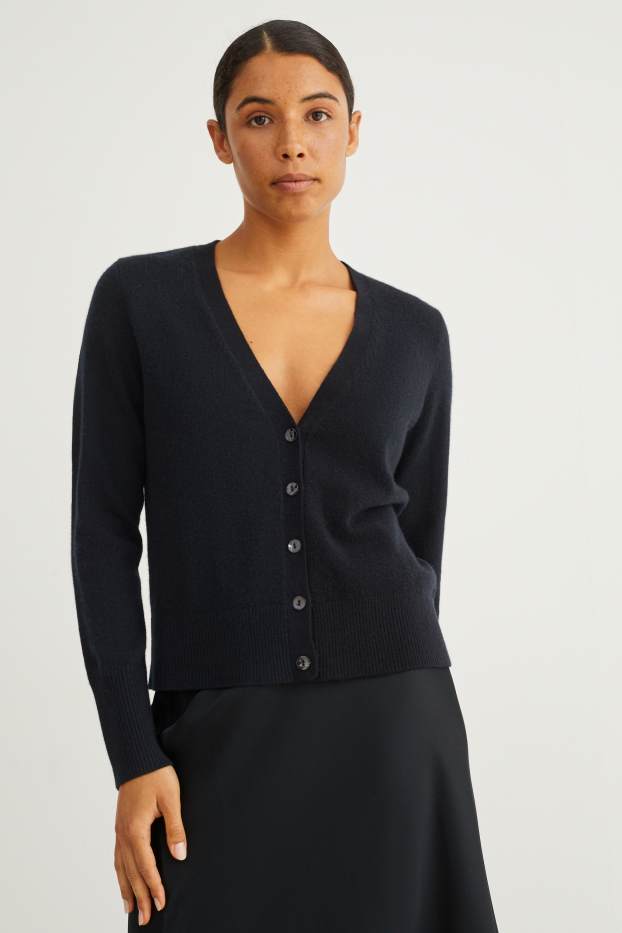 Women - Cashmere cardigan - black