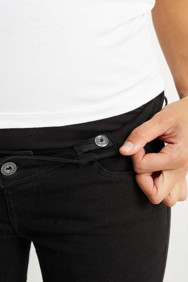 Damen - Umstandsjeans - Skinny Jeans - schwarz