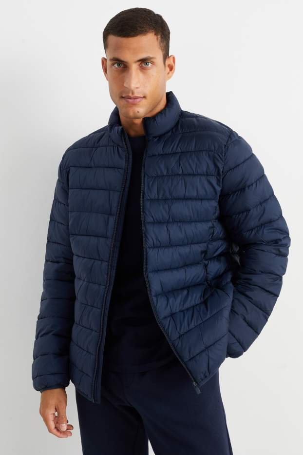 Men - Quilted jacket - dark blue