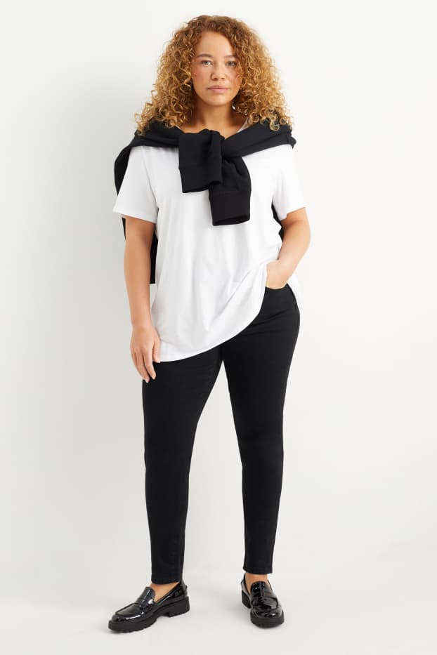 Femmes - Skinny jean - mid waist - shaping jean - LYCRA® - noir