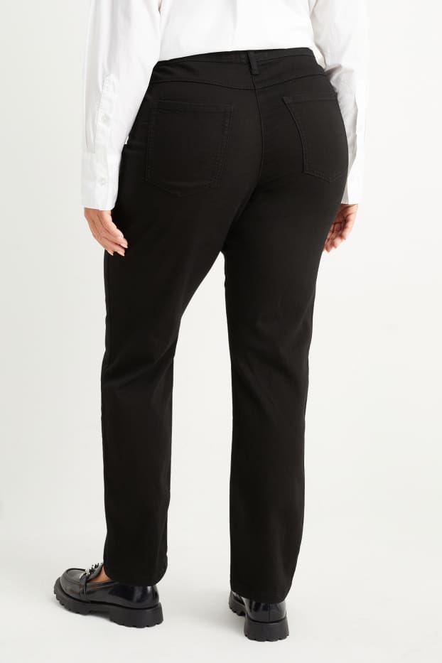 Damen - Slim Jeans - Mid Waist - schwarz