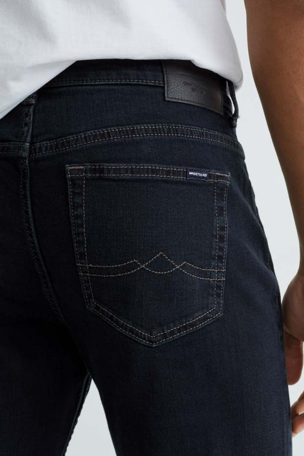 Pánské - Straight jeans - LYCRA® - džíny - tmavomodré