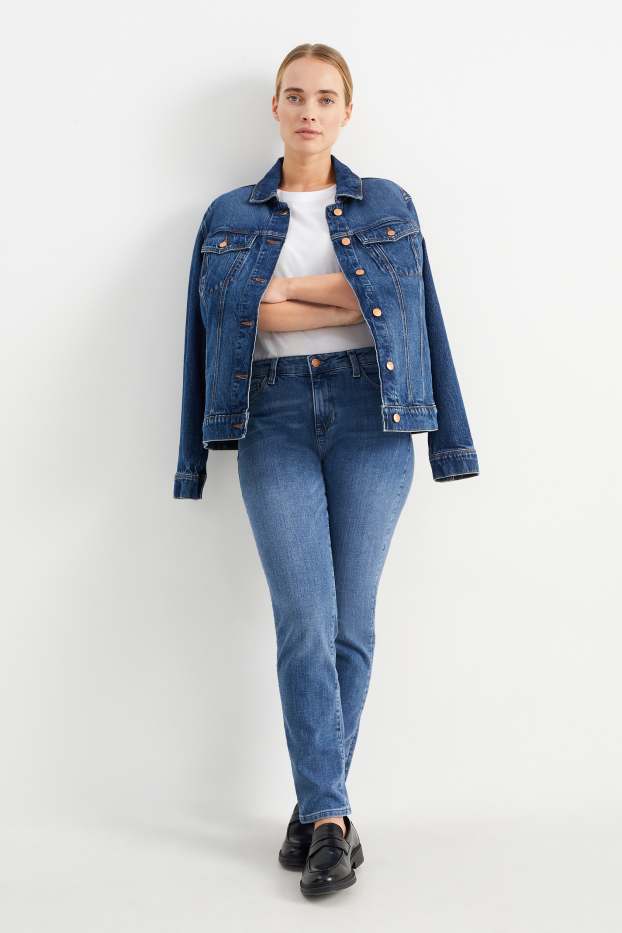 Femmes - Slim jean - mid waist - LYCRA® - jean bleu
