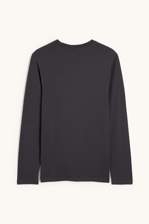 Uomo - Maglia a maniche lunghe - grigio scuro