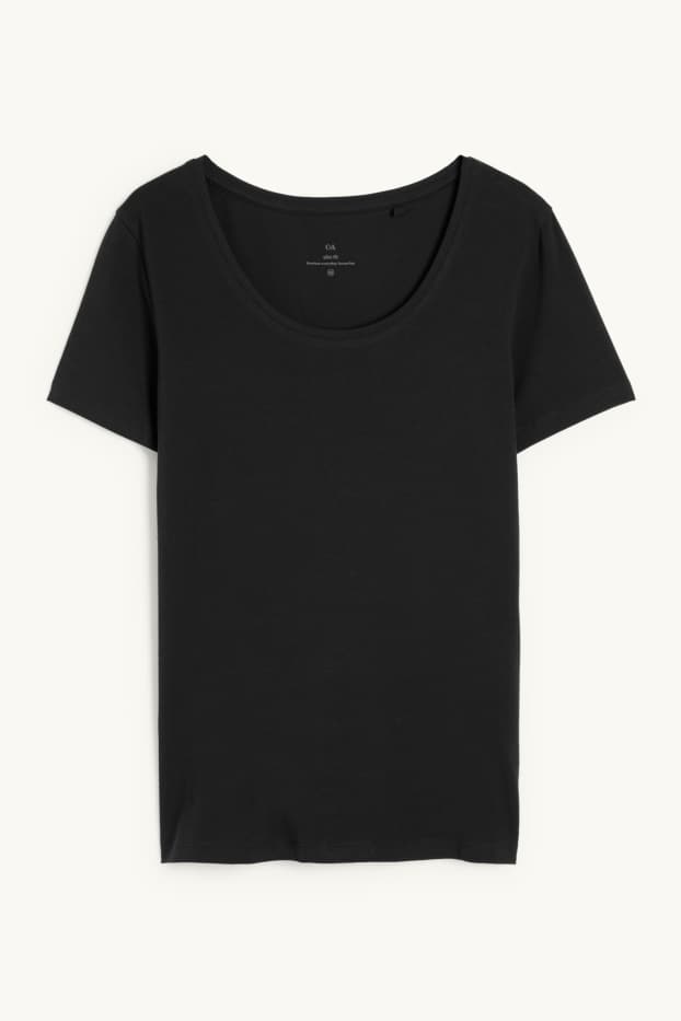 Damen - Basic-T-Shirt - schwarz