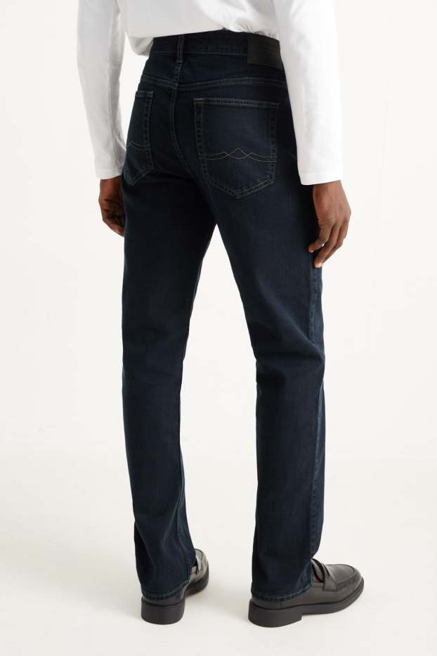 Pánské - Straight jeans - LYCRA® - džíny - tmavomodré