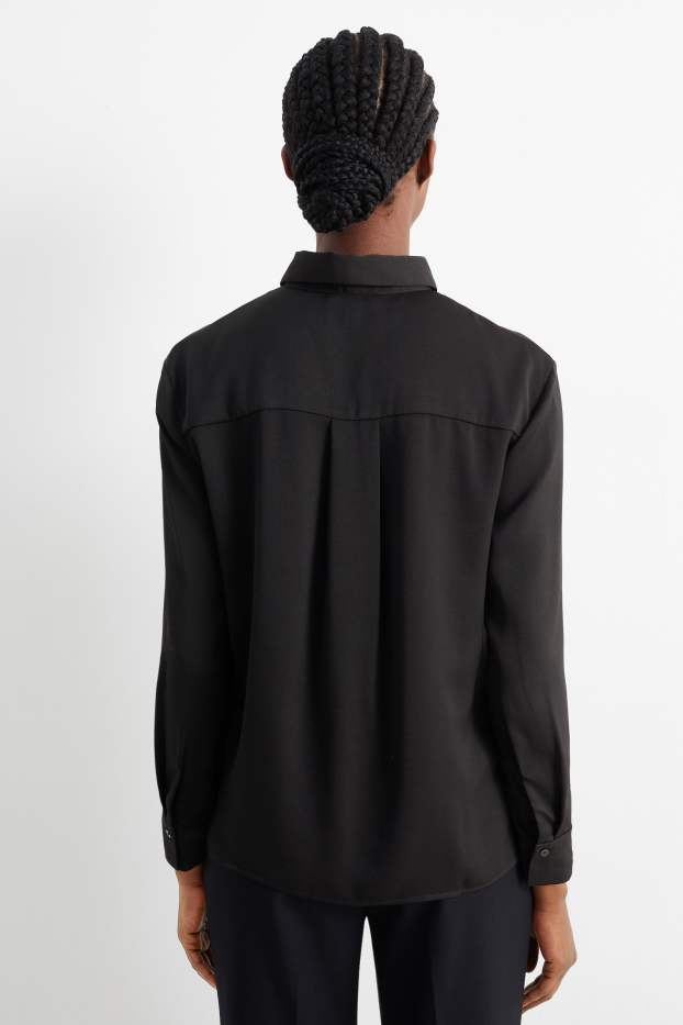 Dames - Business-blouse - zwart