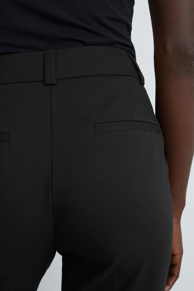 Damen - Business-Hose - Straight Fit - schwarz