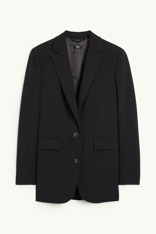 Kobiety - Długi żakiet oversized - czarny