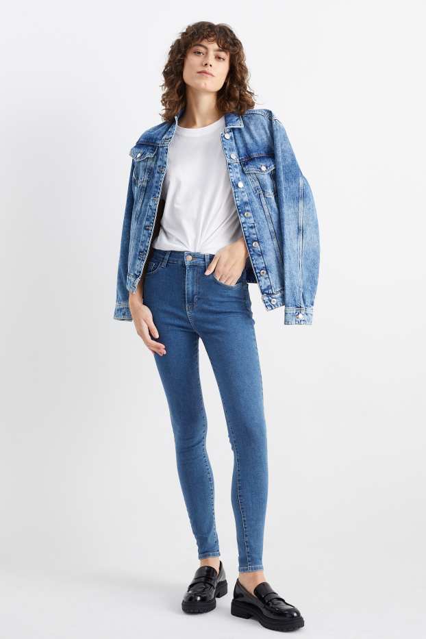 Donna - Jegging jeans - vita alta - jeans blu