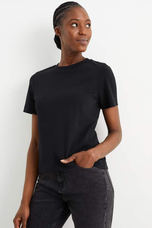 Femmes - T-shirt - noir