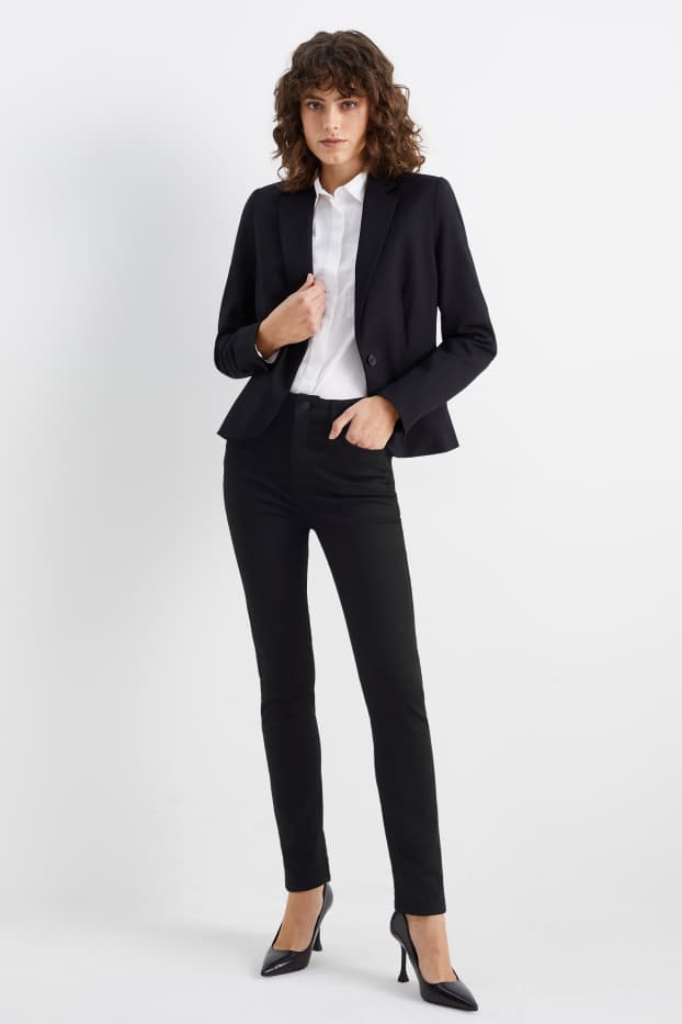 Dona - Straight jeans - high waist - negre