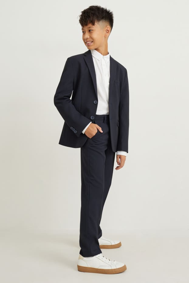 Enfants garçons - Pantalon de costume - Stretch - LYCRA® - bleu foncé