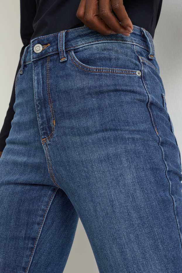 Damen - Slim Jeans - High Waist - jeansblau