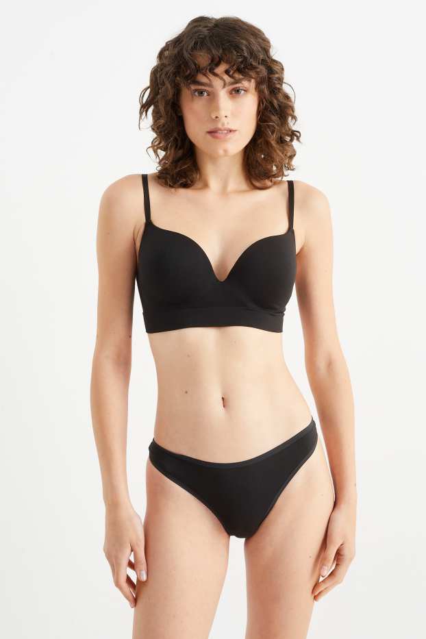 Dona - Paquet de 3 - tanga - negre