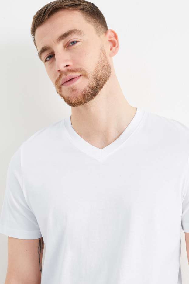 Heren - T-shirt - regular fit  - wit
