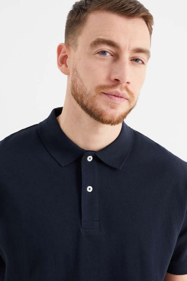 Hommes - Polo - bleu foncé