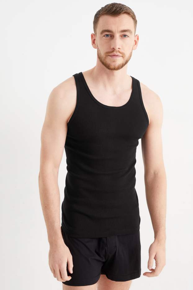 Men - Multipack of 2 - vest - black