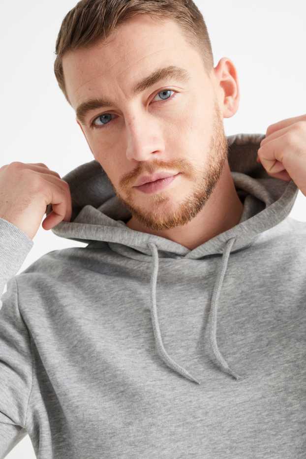 Herren - Hoodie - grau-melange