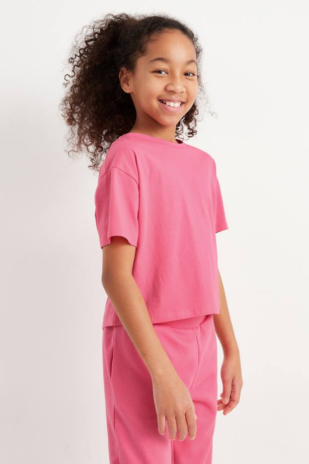 Kinder Mädchen - Kurzarmshirt - pink