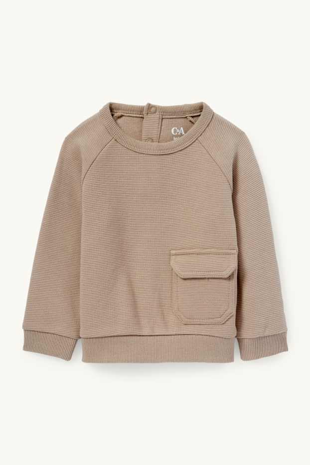 Baby: jongens - Babyoutfit - 2-delig - taupe