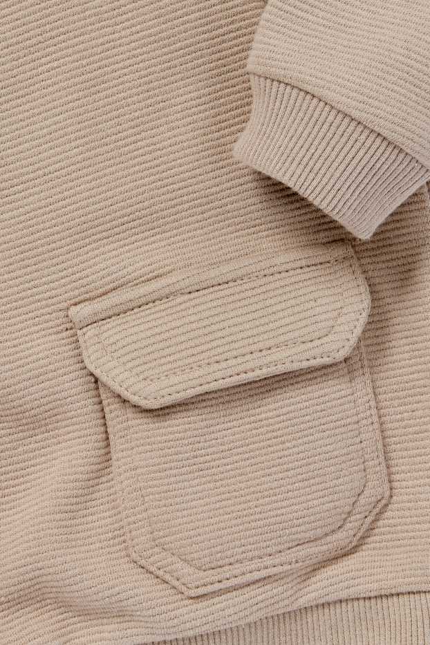 Baby: jongens - Babyoutfit - 2-delig - taupe