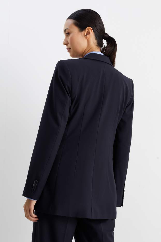 Dames - Business-blazer - regular fit - Mix & Match - donkerblauw