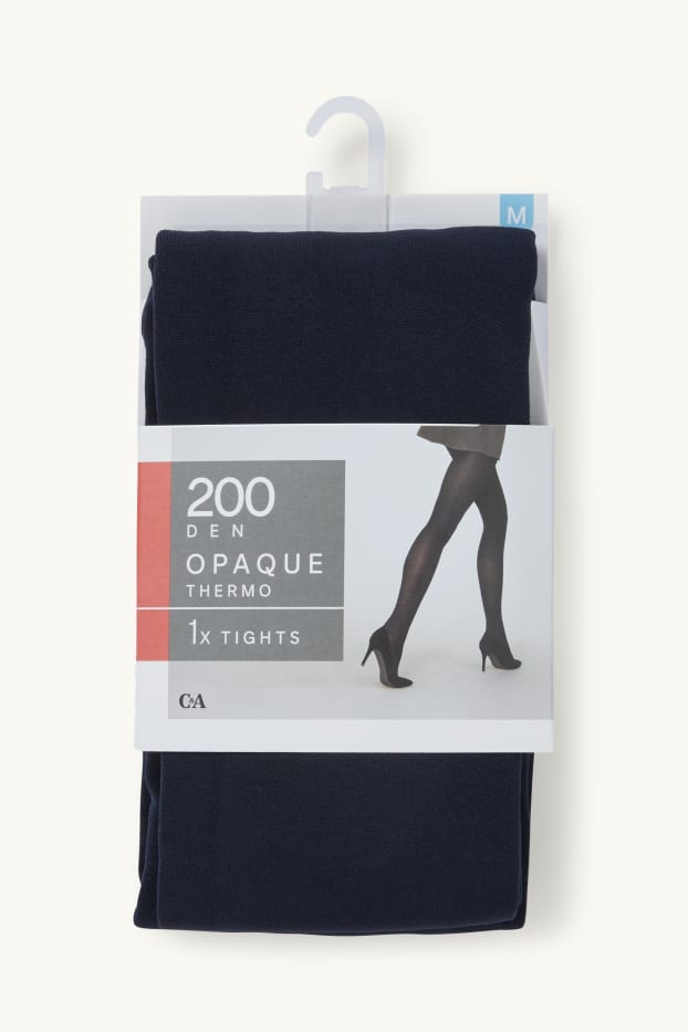 Damen - Thermo-Feinstrumpfhose - 200 DEN - dunkelblau