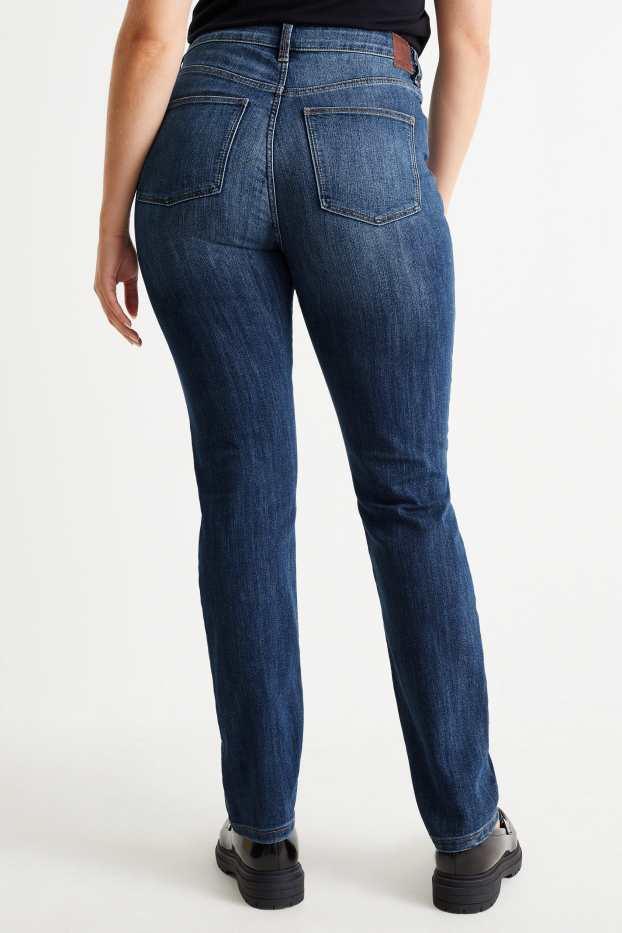 Femmes - Slim jean - high waist - jean bleu