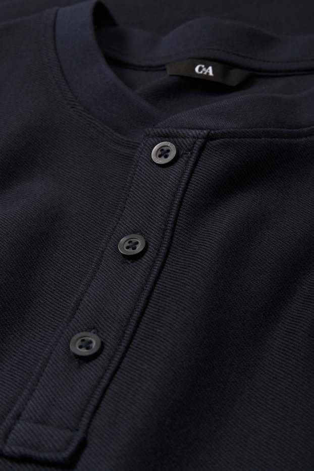 Hombre - Camiseta de manga larga - azul oscuro