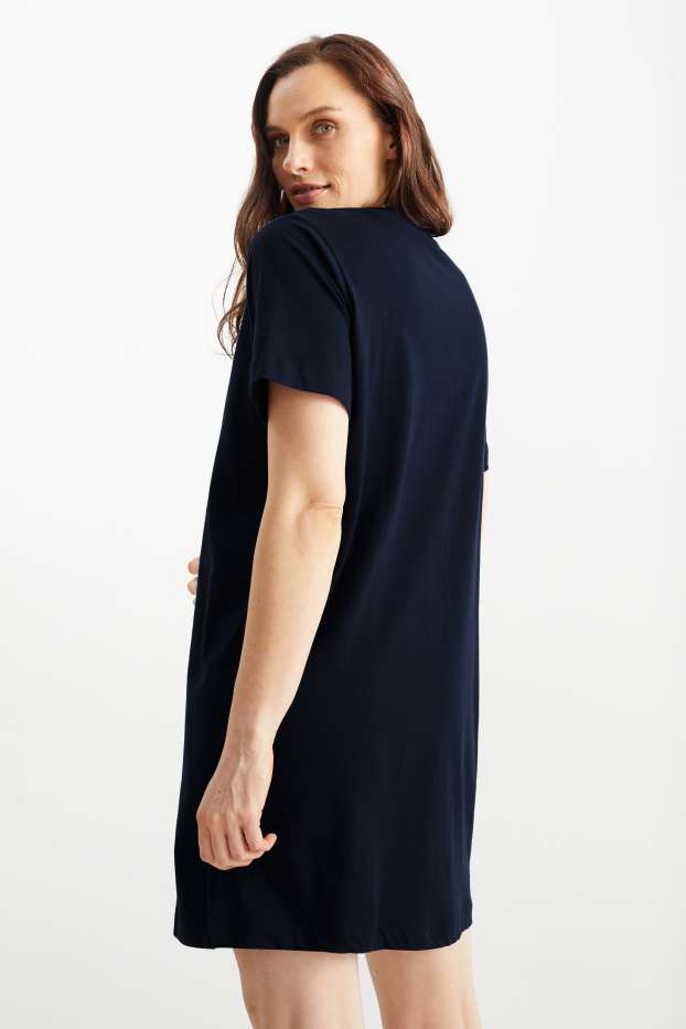 Donna - Camicia da notte - Snoopy - blu scuro