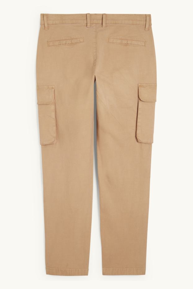 Pánské - Cargo kalhoty - regular fit - béžová