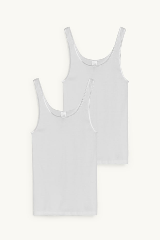 Femmes - Lot de 2 - maillots de corps - blanc