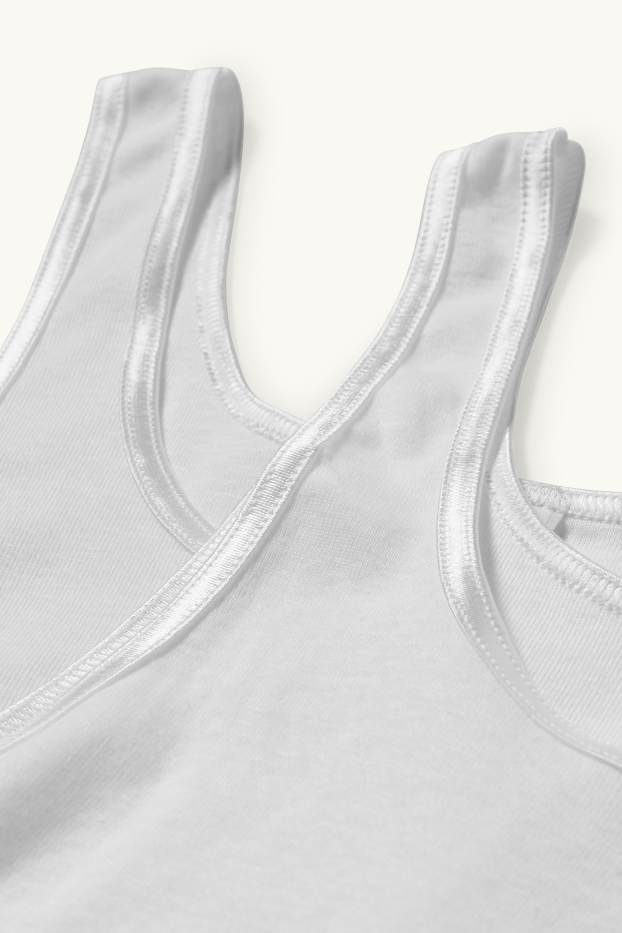 Femmes - Lot de 2 - maillots de corps - blanc